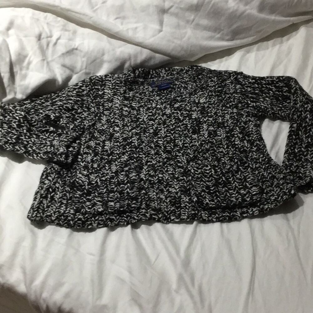 Ralph Lauren 3t Black white swing sweater nwot